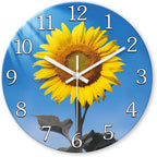 Battery Operated Modern Blue Wall Clock — 12" — Blue 2