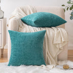 Chenille Boho Beige Throw Pillow Cover — 18" - View 6