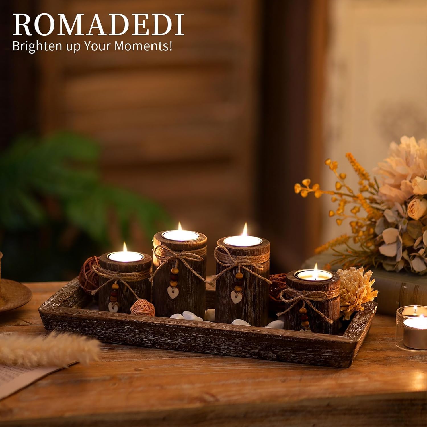 Boho Wood Candle - View 4