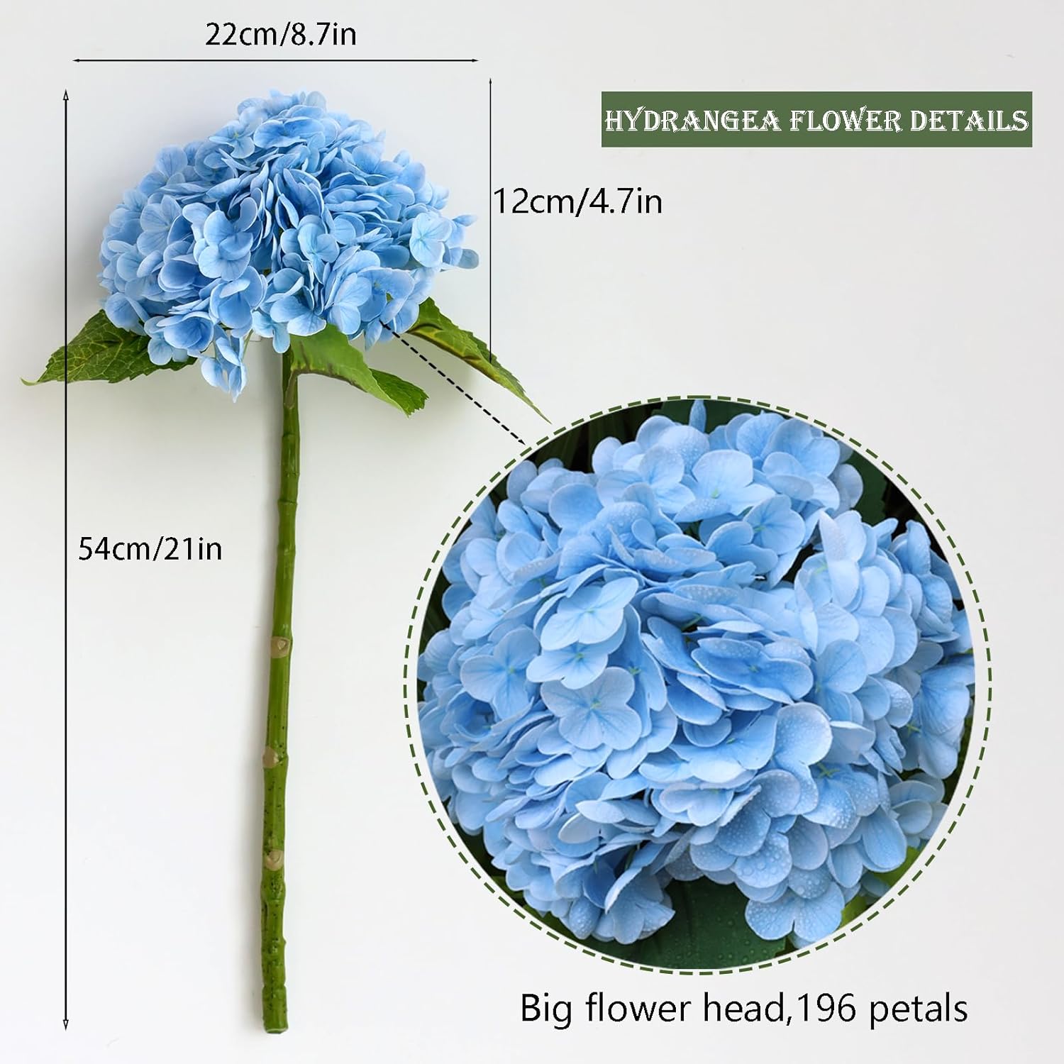 Blue Artificial Flowers — 21" - View 2