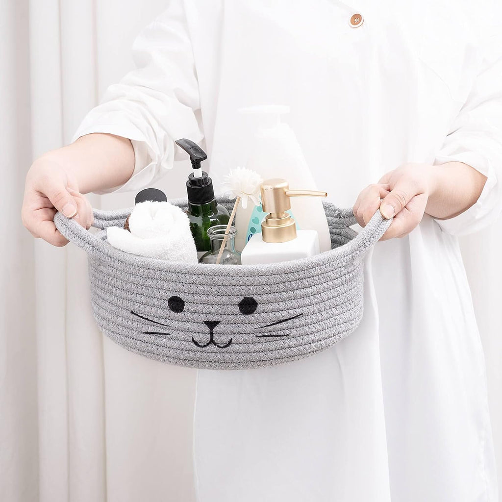 Boho Beige Storage Basket — 9.8" - View 8