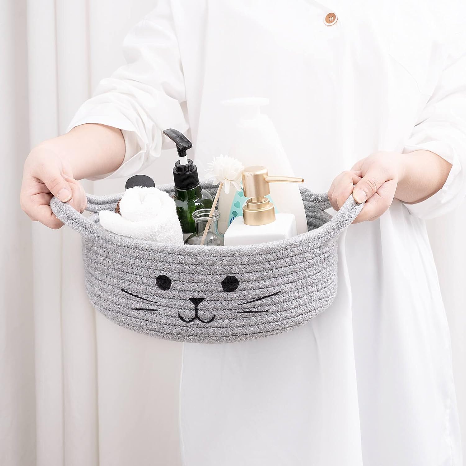 Boho Beige Storage Basket — 9.8" - View 8