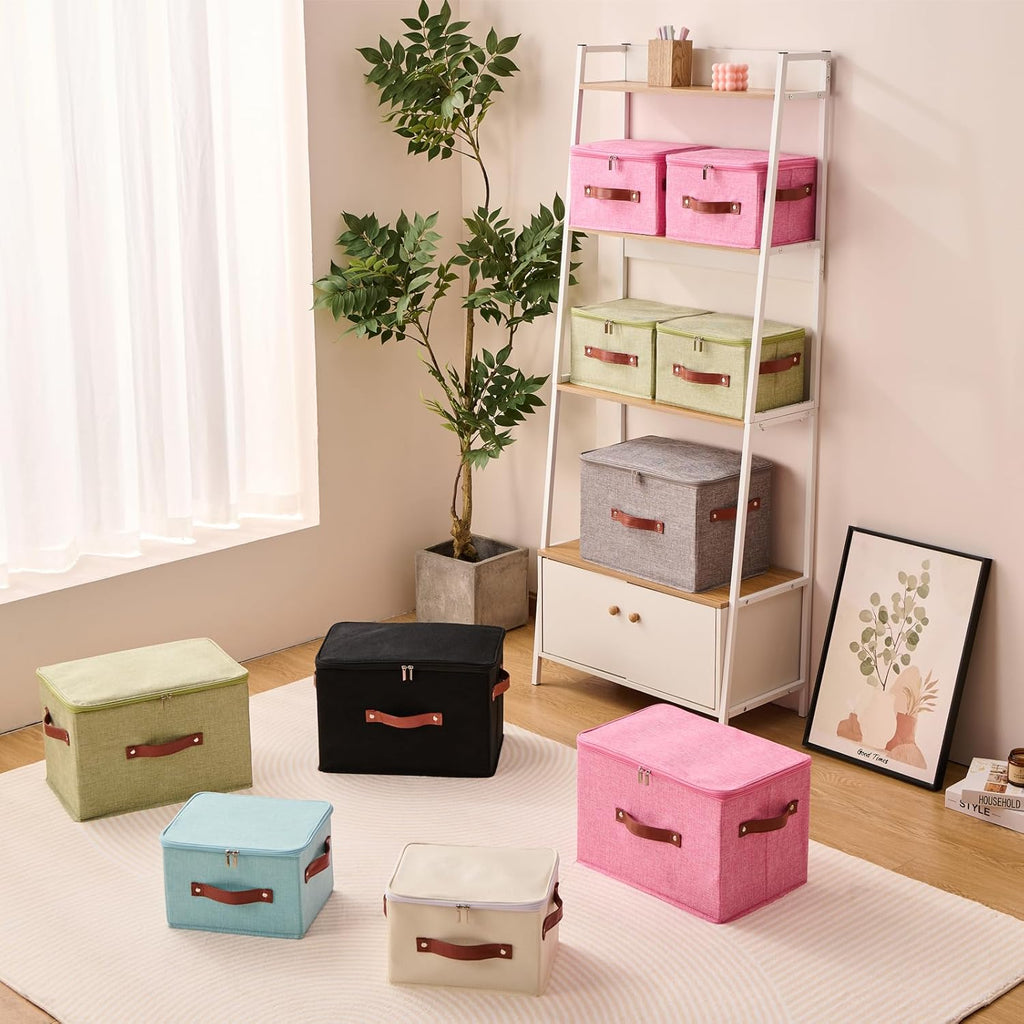 Linen Beige Storage Bin — Set of 1 - View 2