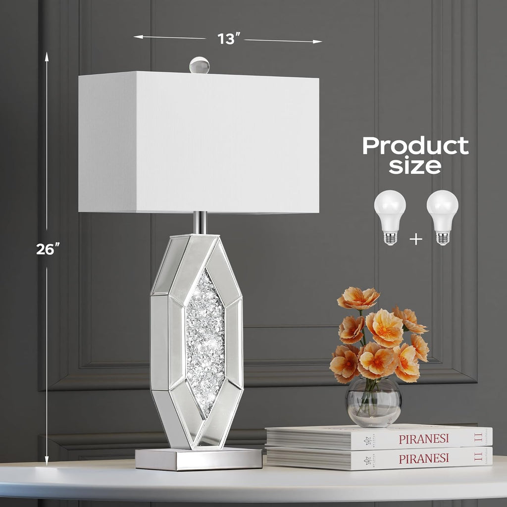 Dimmable Modern Silver Table Lamp — Set of 2 - View 6