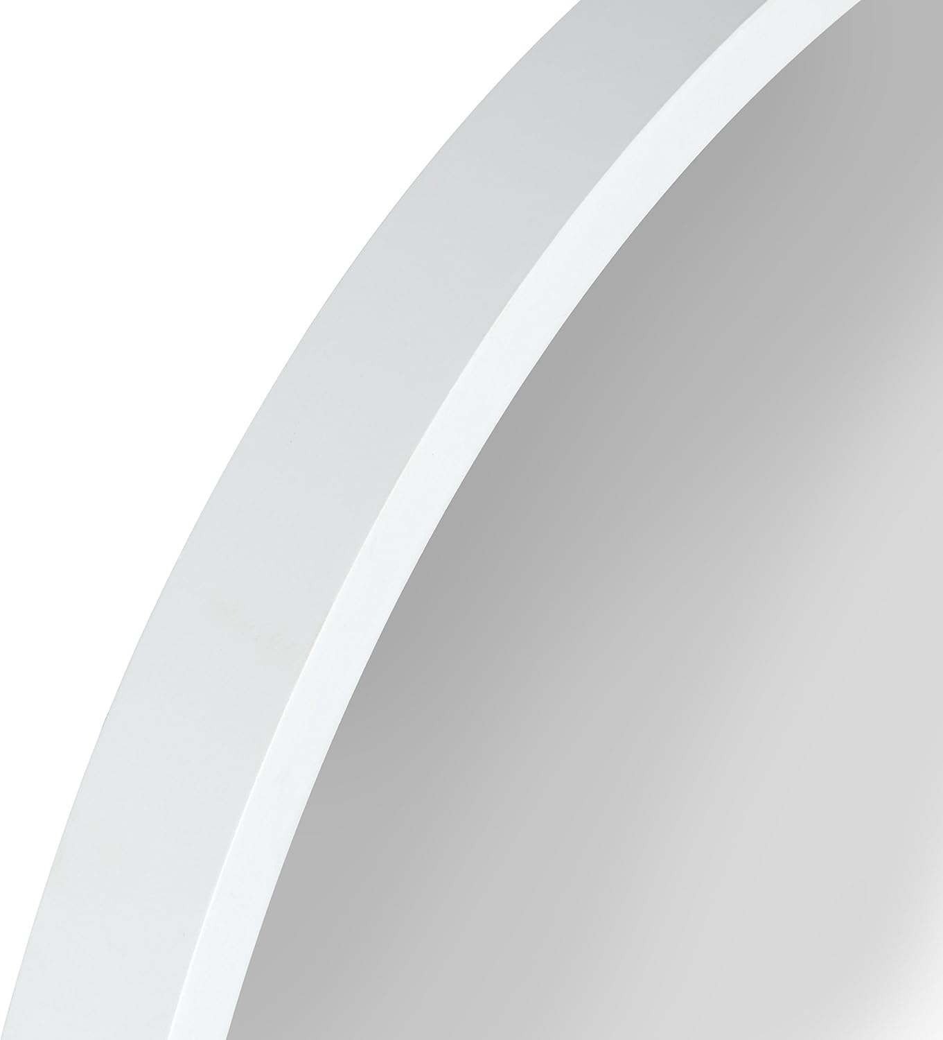 Round Modern Wood Wall Mirror — 21.6" - View 3