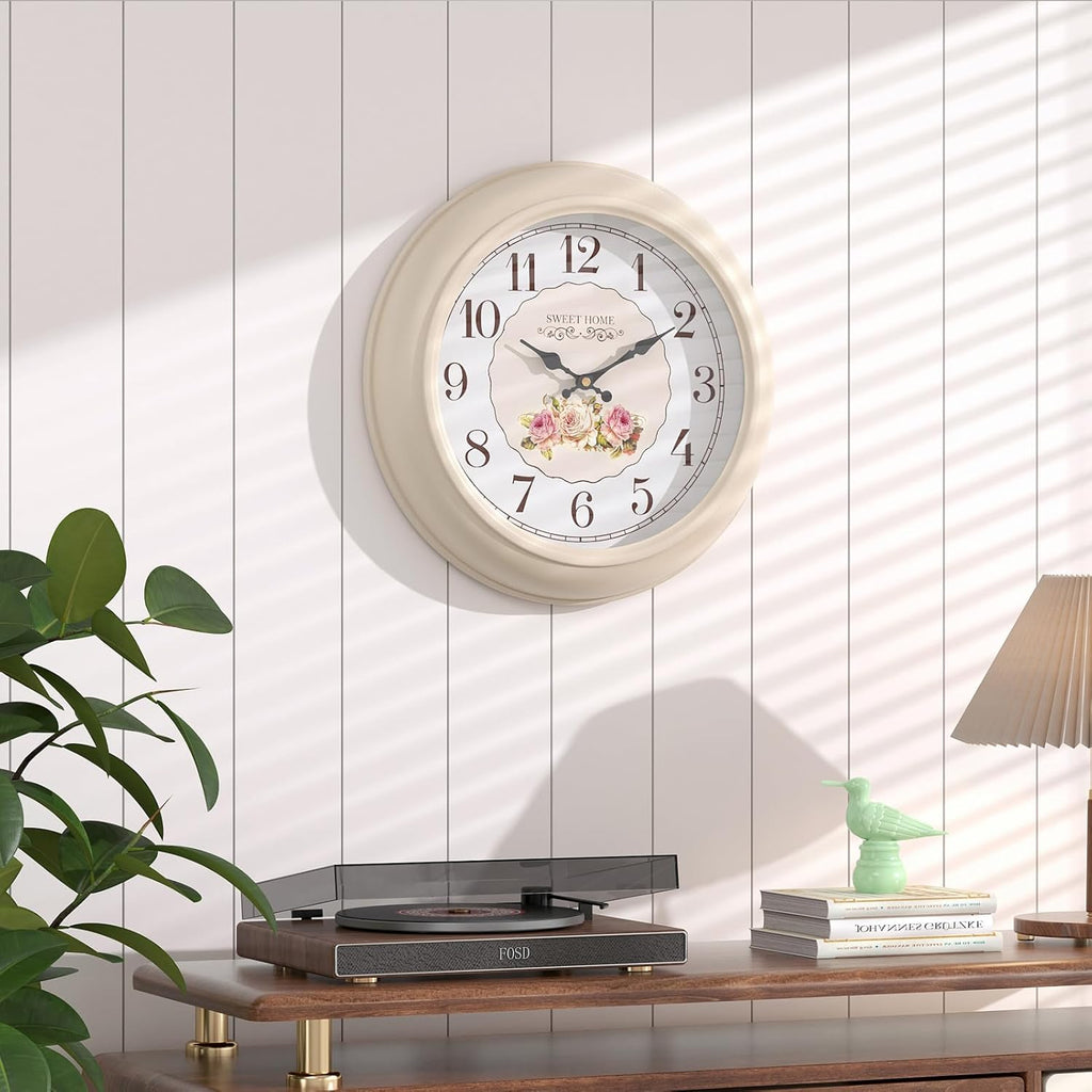 Battery Operated Farmhouse Wall Clock — 11.5" - View 7