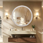 Round Farmhouse Wood Mirror — 36" - View 4