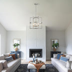 Modern Black Chandelier — 6-Light - View 2