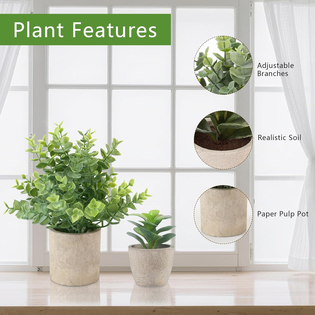 Farmhouse Black Faux Plant — 10" - View 5