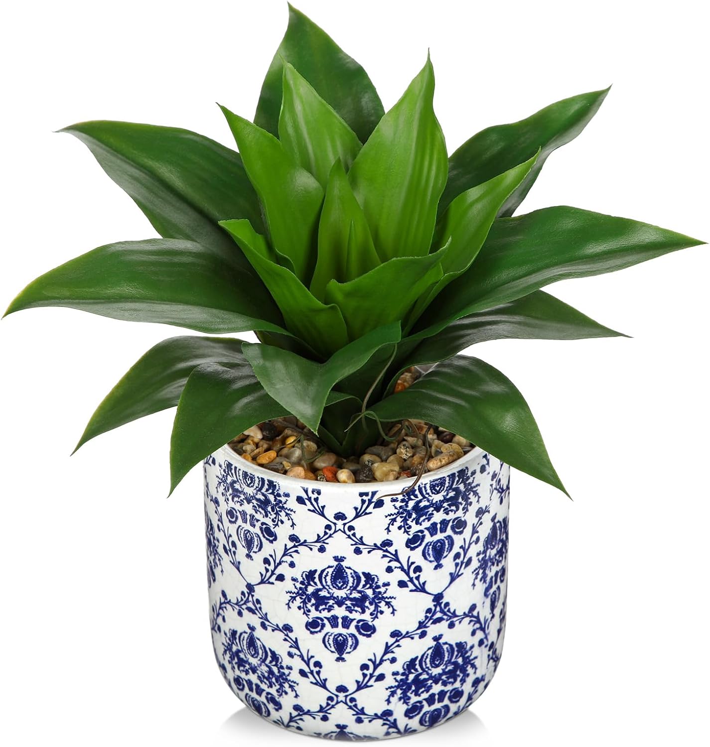 Farmhouse Black Artificial Plant — Green Agave