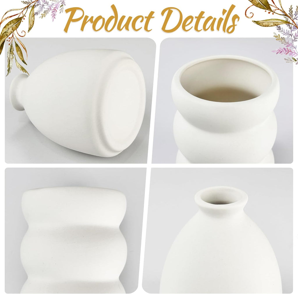 Boho White Flower Vase — Set of 10 - View 7