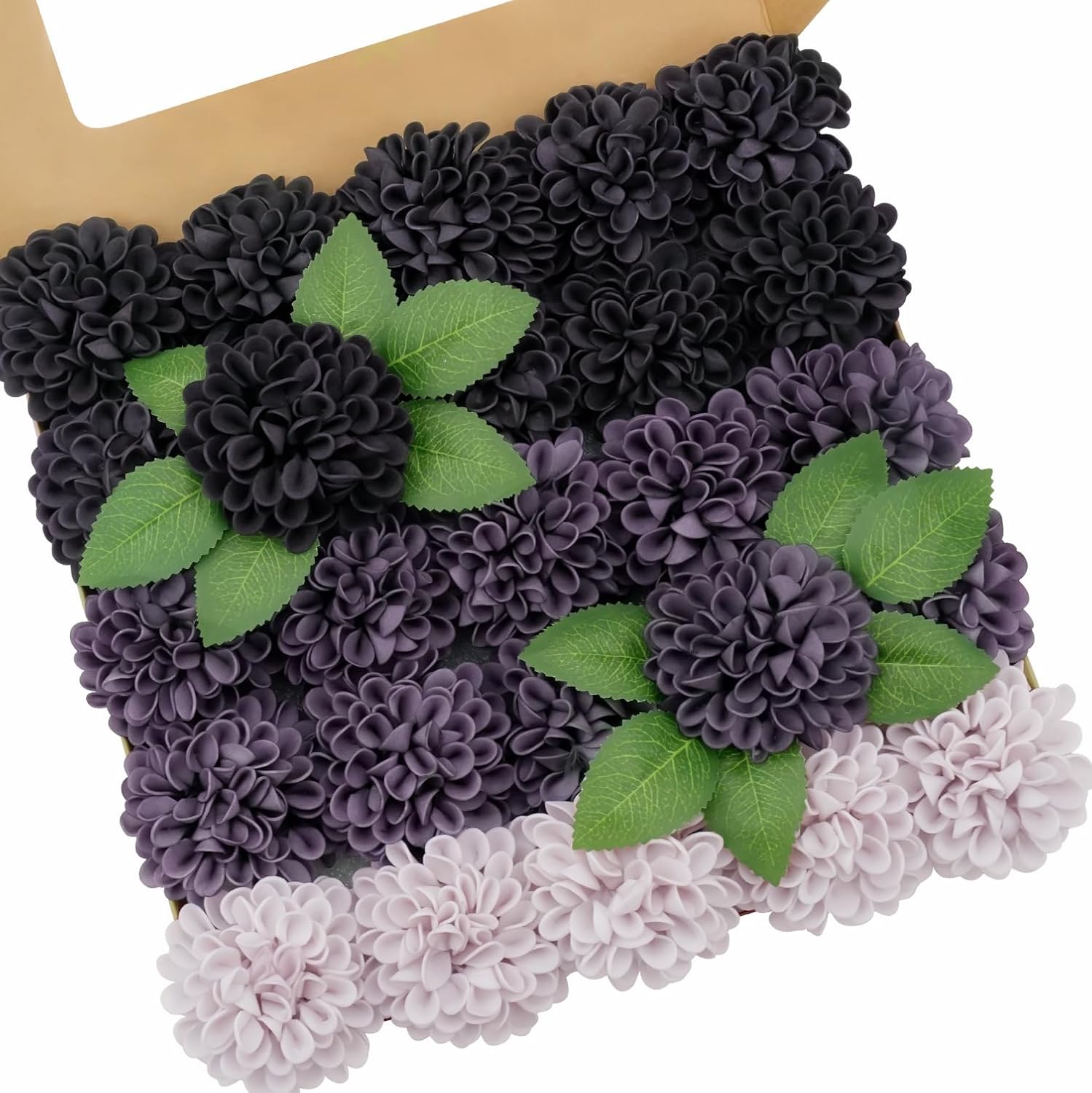 Beige Artificial Flowers — Gradient Violet Shades Dahlia