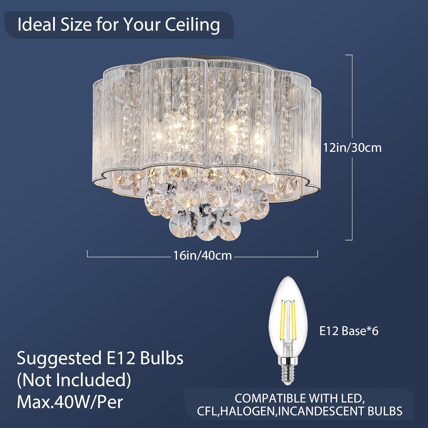Luxe Metal LED Bulb — 16" - View 3