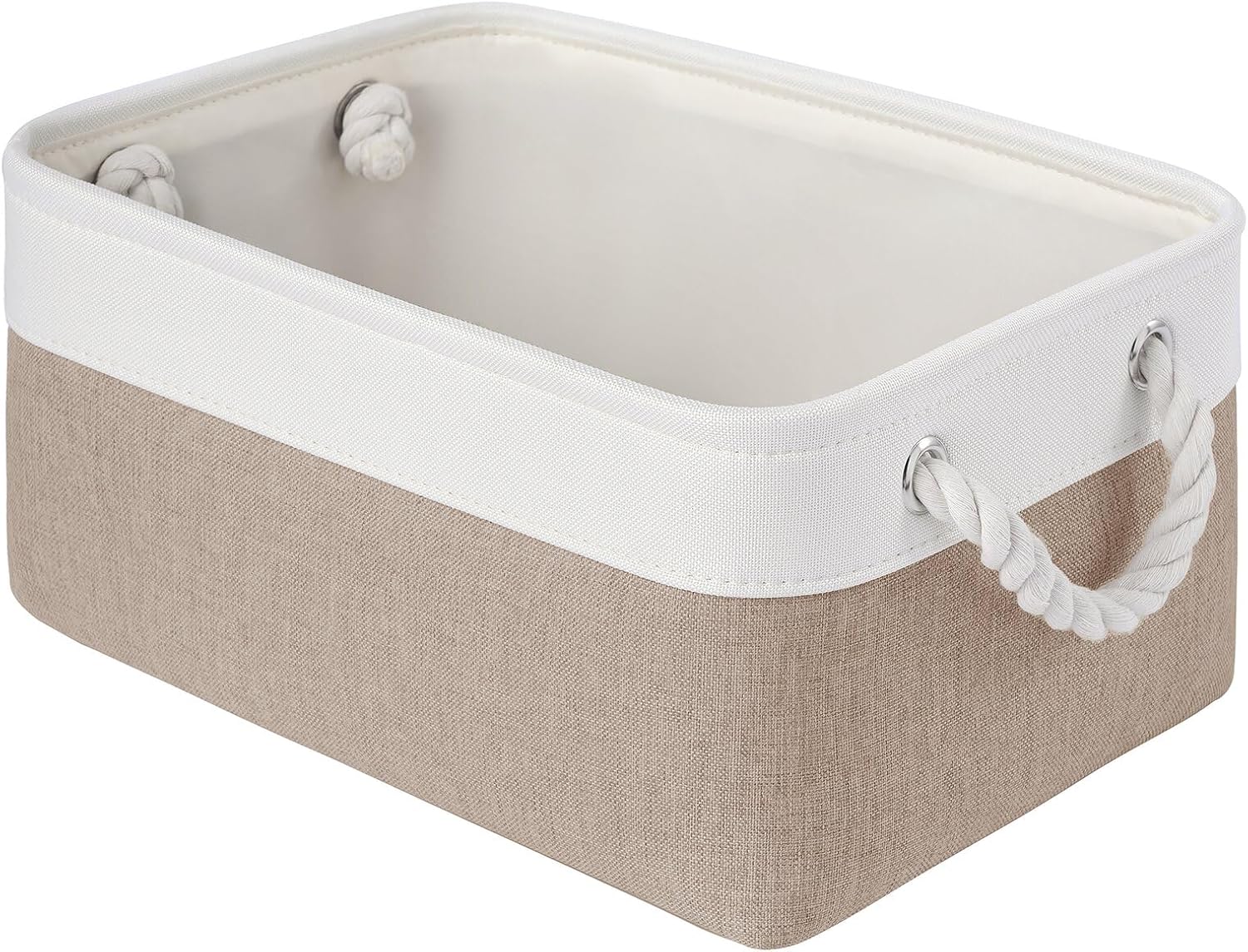 Beige Storage Bin — 2" — 13.8inx9.8inx6.7in-1P