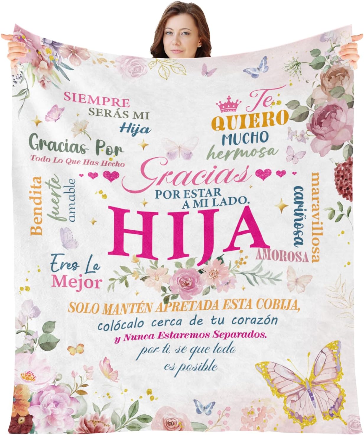 Blue Throw Pillow — 50" — Spanish Daughter