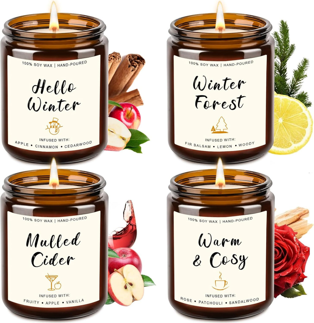 Soy Brown Scented Candle — Amber