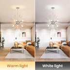 Modern Metal Chandelier — 6-Light - View 6