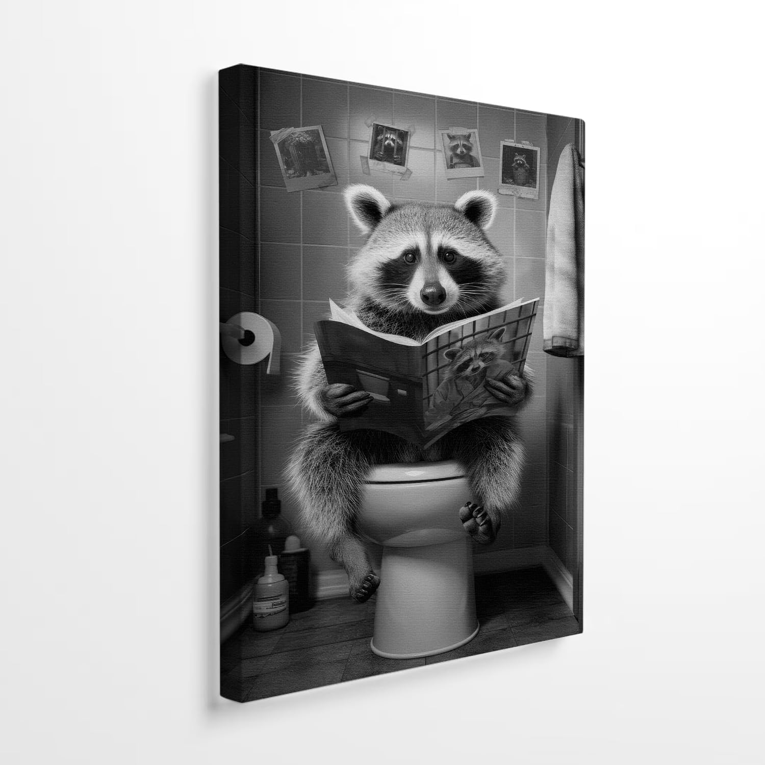 Black Canvas Wall Art — 10" — Bear20