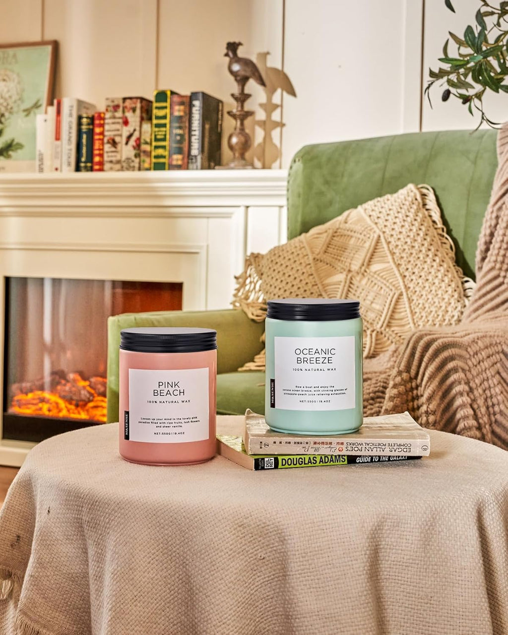 Scented Beige Soy Candle - View 8