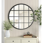 Framed Black Wall Mirror — 36"