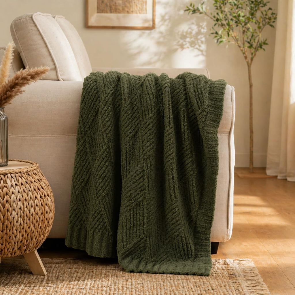 Knit Beige Throw Pillow — 50" - View 5