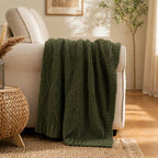 Knit Beige Throw Pillow — 50" - View 5