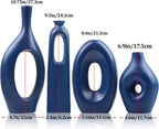 Round Boho Black Vase Set — Set of 4 - View 2