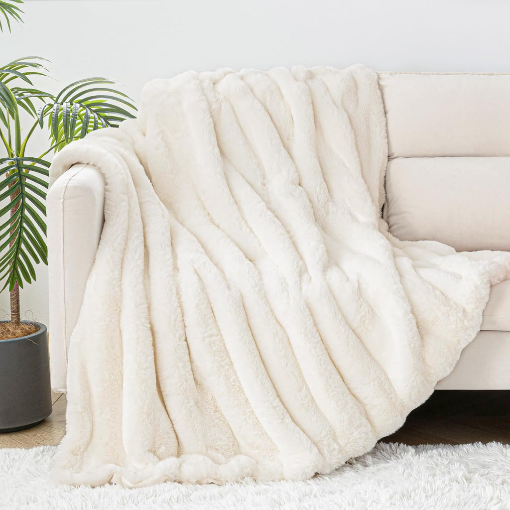Luxe Beige Throw Pillow — 50" - View 5