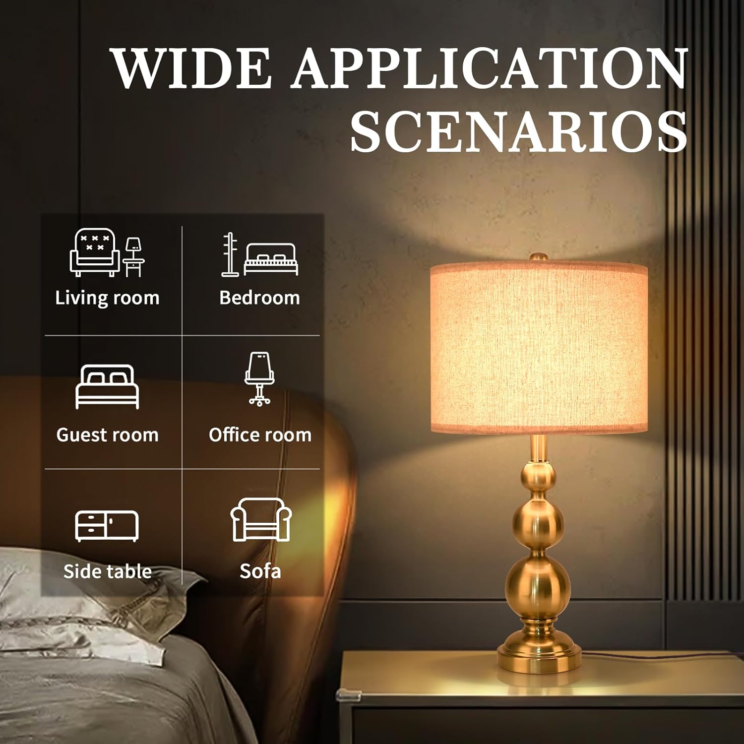 Luxe Black Table Lamp — 24.4" - View 2