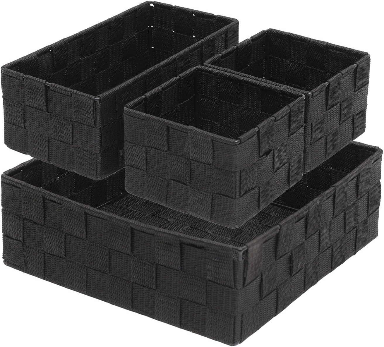 Boho Beige Storage Bin — Set of 7 — 4PCS-without lid