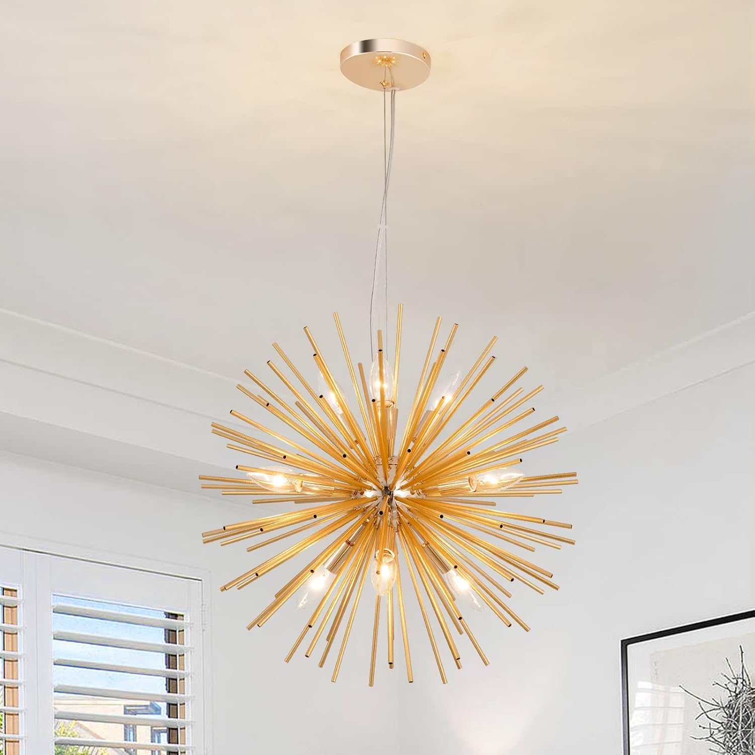 Luxe Black Chandelier — 6-Light — 9-Light