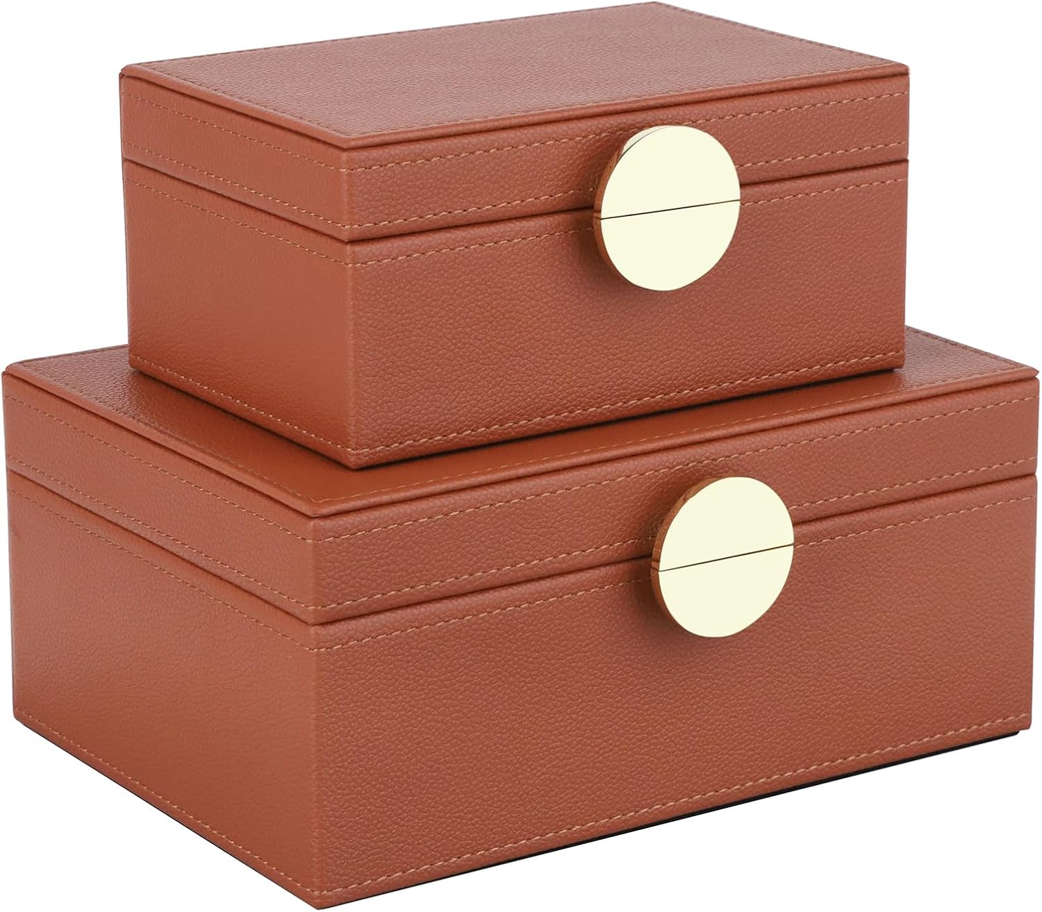 Luxe Beige Storage Basket — Set of 2 — Brown