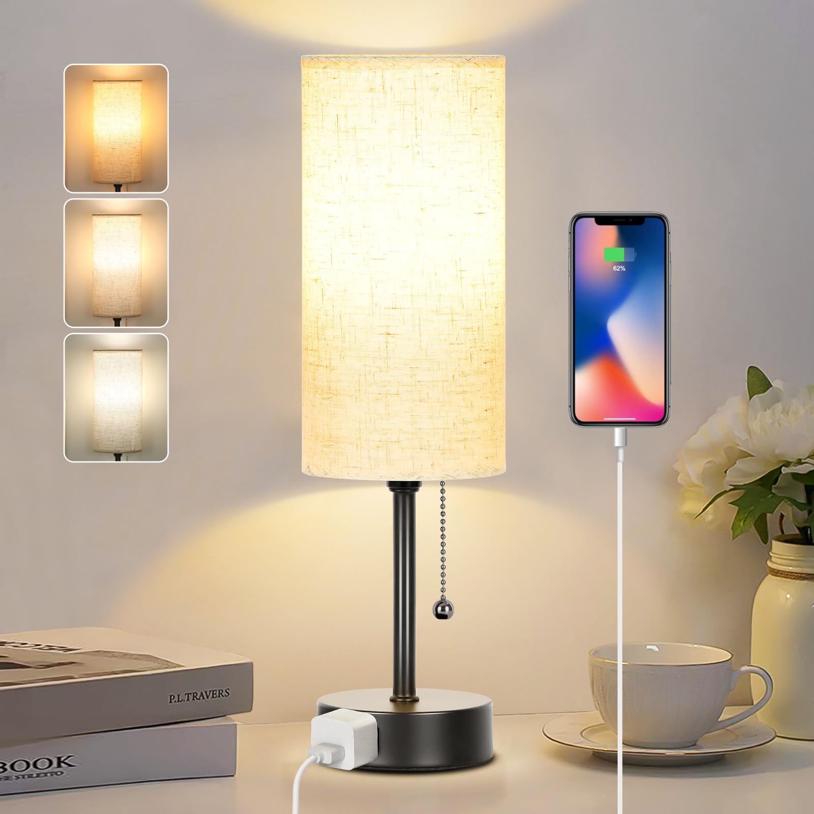 Black Nightstand Lamp