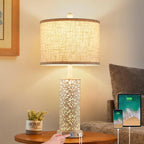 Dimmable Farmhouse Black Bedside Lamp — 26"