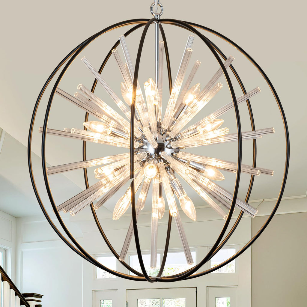 Luxe Black Chandelier — 12-Light