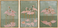 Framed Modern Fabric Wall Art — 24" — 16"x24"x3 Panels Natural