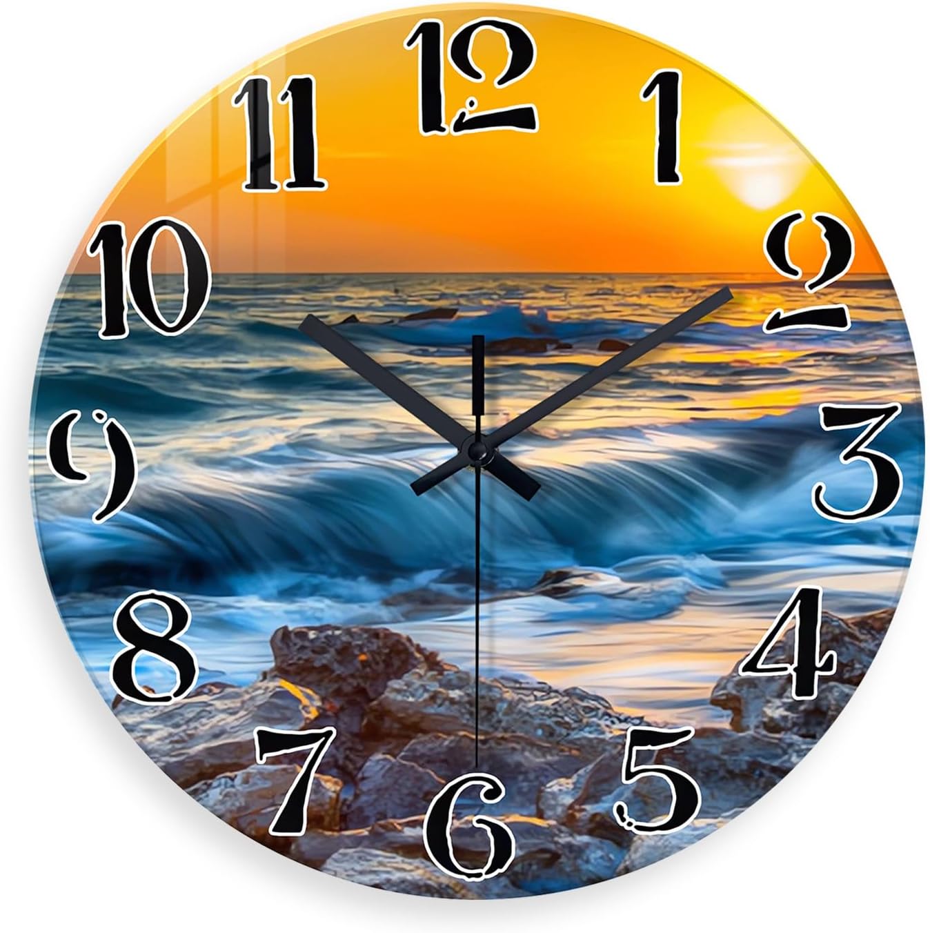 Battery Operated Blue Wall Clock — 12" — 14 Inch