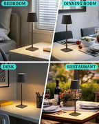 Cordless Black Desk Lamp — Set of 2 - View 7