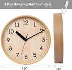 Battery Operated Farmhouse Silver Wall Clock — 10" - View 5