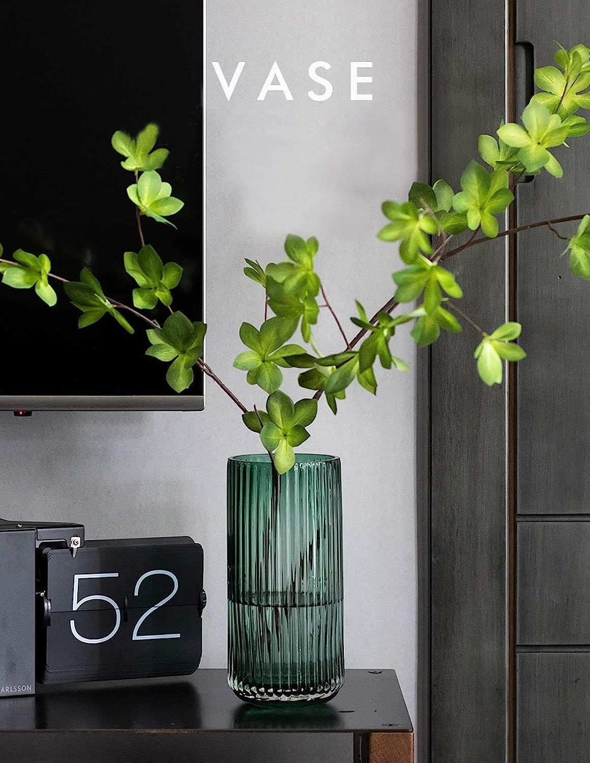 Farmhouse Green Flower Vase — 8" - View 3