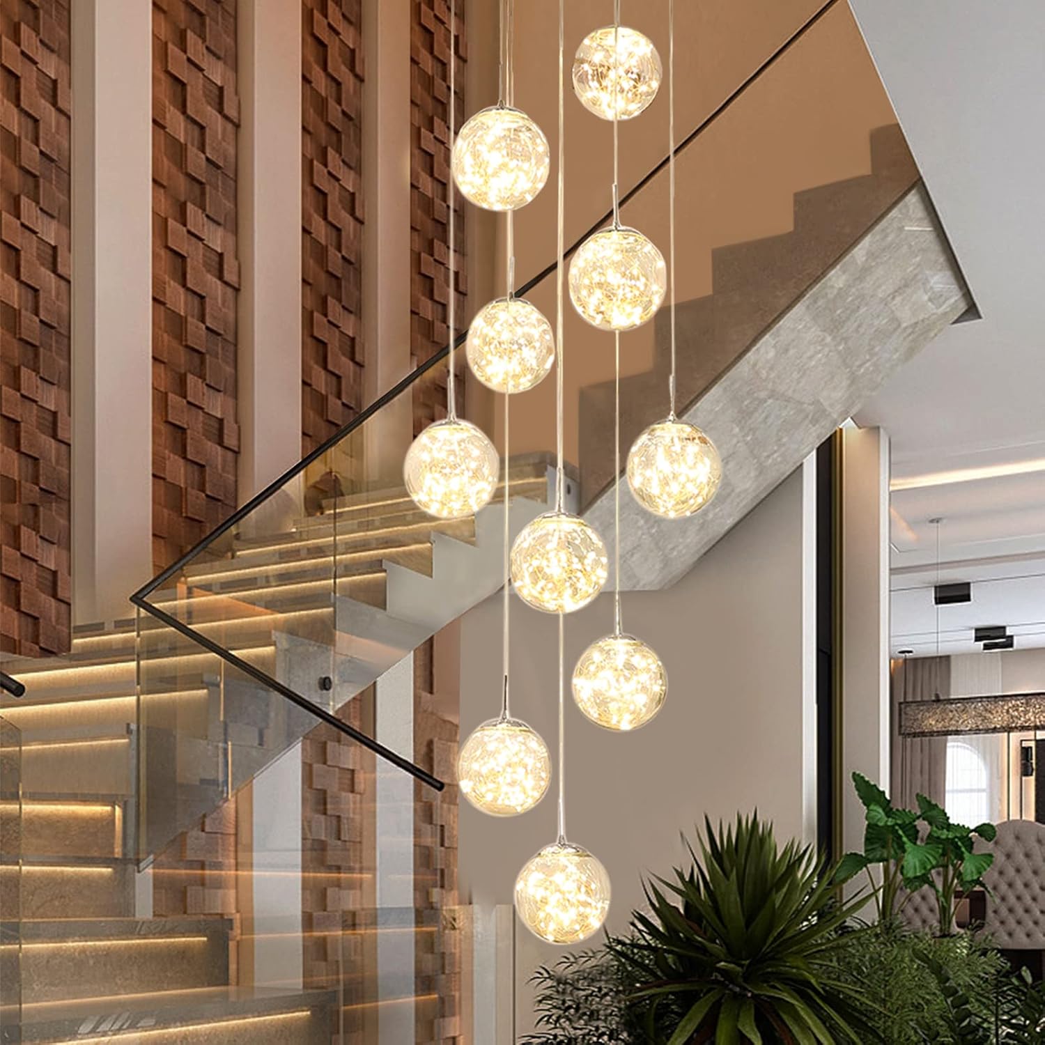 Luxe Grey Chandelier — Yellow