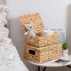 Hand-Woven Boho Metal Storage Basket - View 2