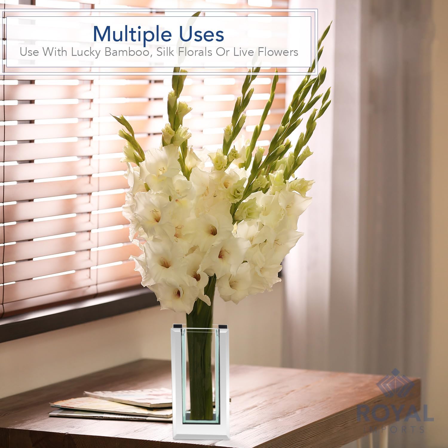 Modern Glass Mirror — 10.5" - View 2