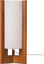 Linen Modern Beige Bedside Lamp — 13.5" - View 8