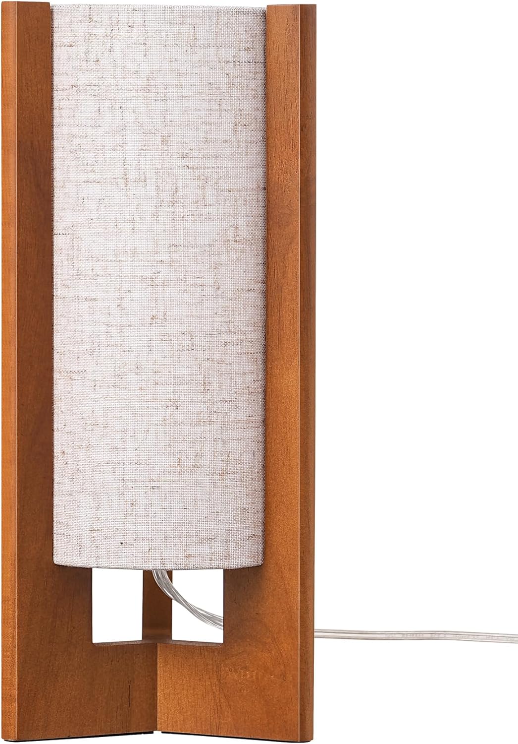 Linen Modern Beige Bedside Lamp — 13.5" - View 8