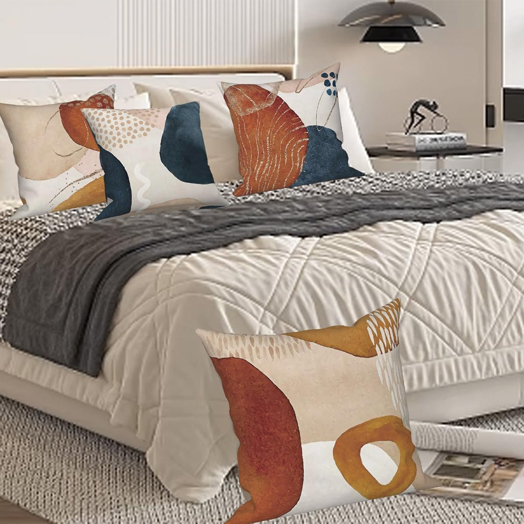Boho Fabric Throw Pillow Cover — 16" - View 4
