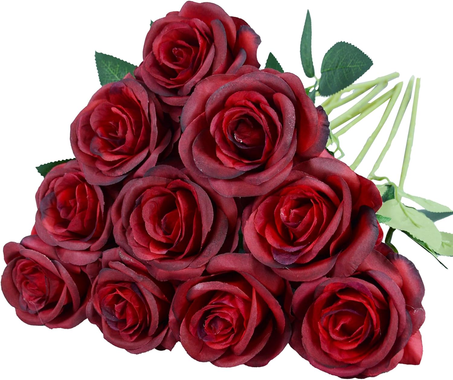 Black Artificial Plant — Wine Red