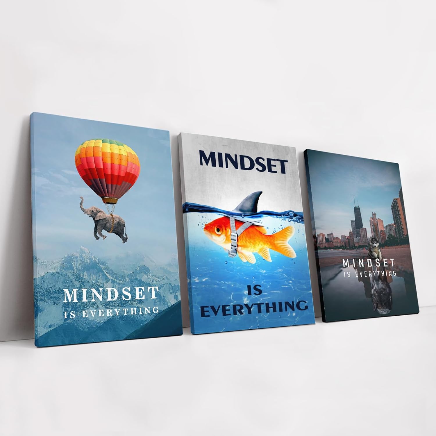 Wrapped Canvas Gold Canvas Wall Art — 12x16 — 3P-Mindset30