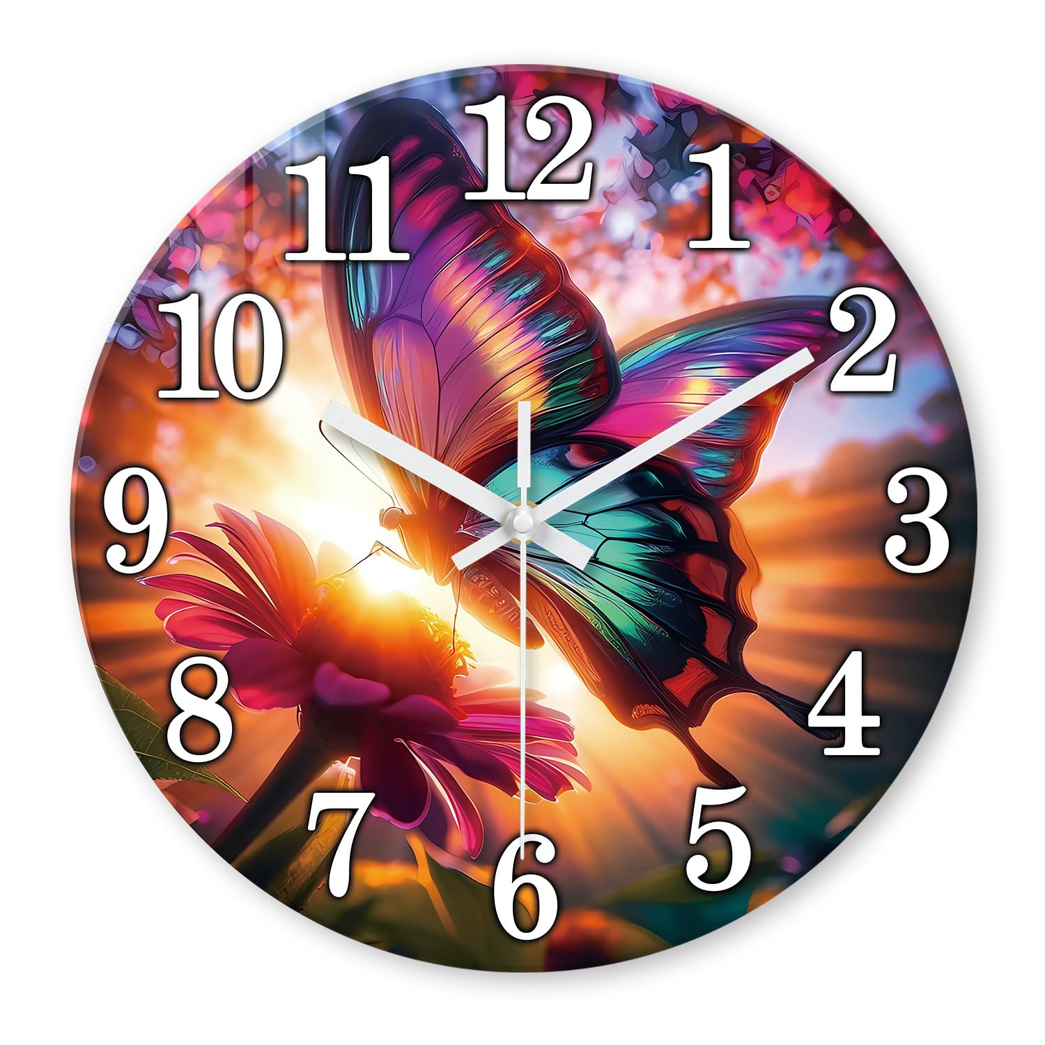 Battery Operated Modern Blue Wall Clock — 12"