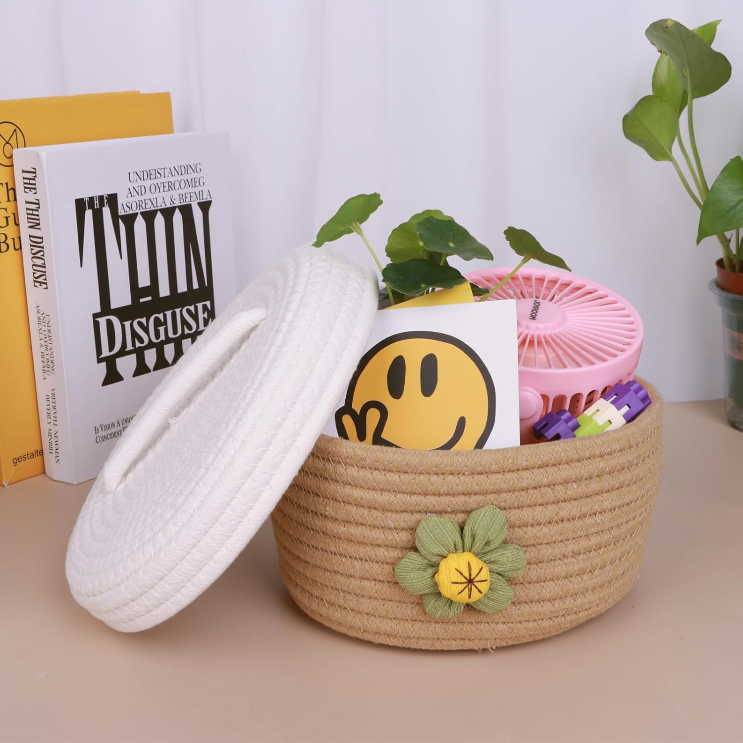 Boho Rattan Storage Basket - View 7